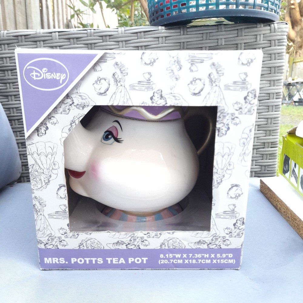 Disney Beauty and the Beast Mrs Potts 7-Inch Ceramic Teapot New in Box Primark