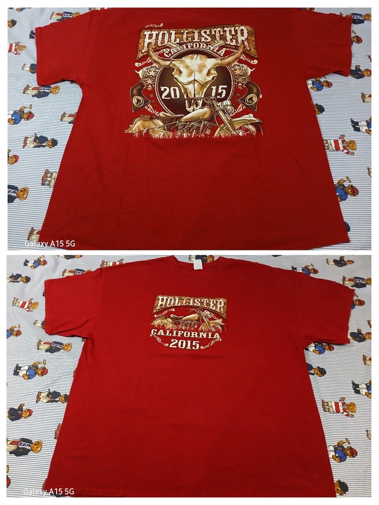 2xl Hollister California Shirt 2015 Motorcycle Double Print