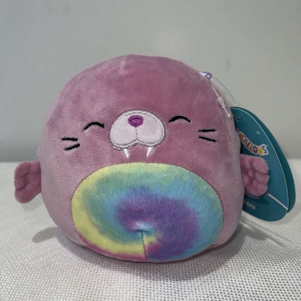 5 Inch Purple Walrus Rou Mini Squishmallow Plush Toy