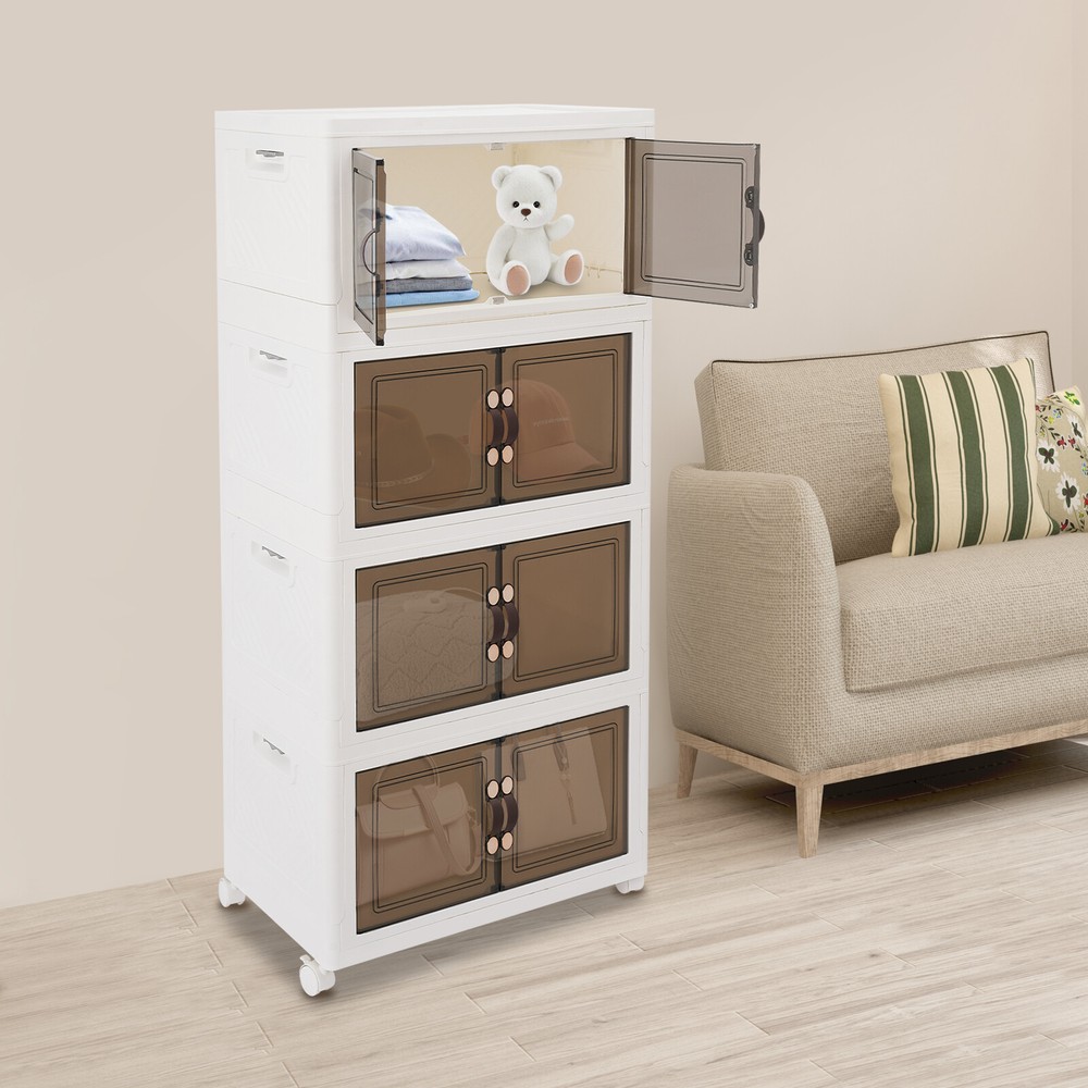 Large Collapsible Stackable Storage Bins for Bedroom Organization