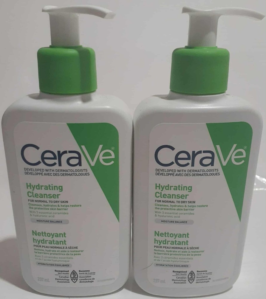 CeraVe Hydrating Cleanser for Normal to Dry Skin – 2 Pack, 237ml Each