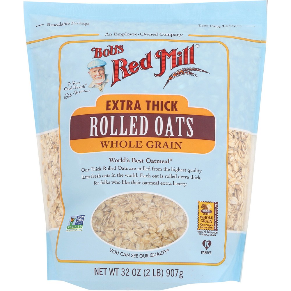 Bob'S Red Mill Extra Thick Rolled Oats Whole Grain 32 Oz