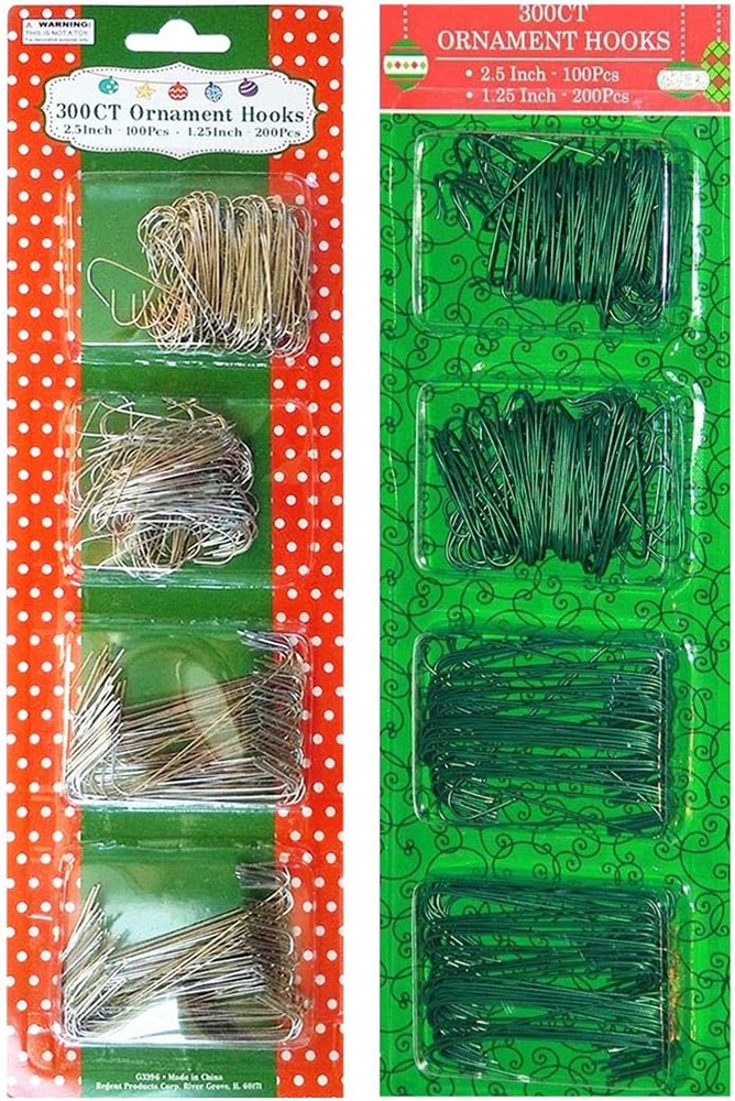 600-Pack Christmas Ornament Hooks for Holiday Decorating