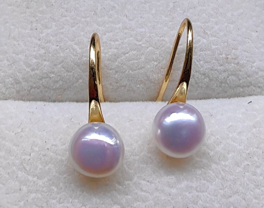 Wholesale AAAA Akoya 7-8mm White Pearl Stud Earrings in 925 Silver Limited Time Offer-image