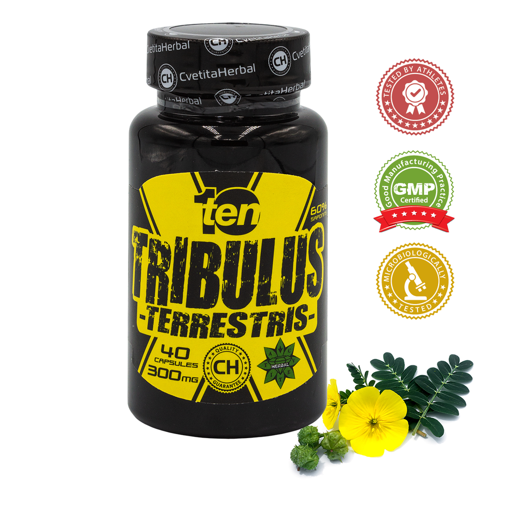 Tribulus terrestris Testosterone Booster Tribestan Saponins Muscle Gainer 40caps