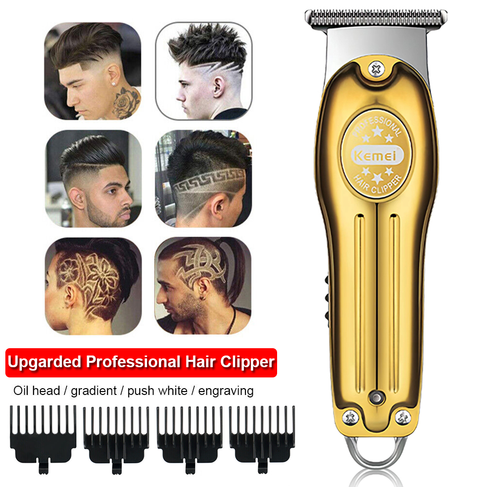 Kemei Portable Electric Hair Clippers Trimmer Cordless Barber Shaving Machine BK