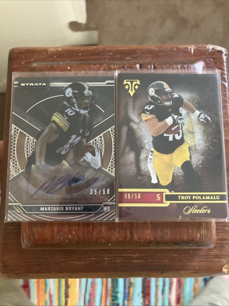 Troy Polamalu & Martavis Bryant Numbered Auto /50 Rare 2-Card Lot
