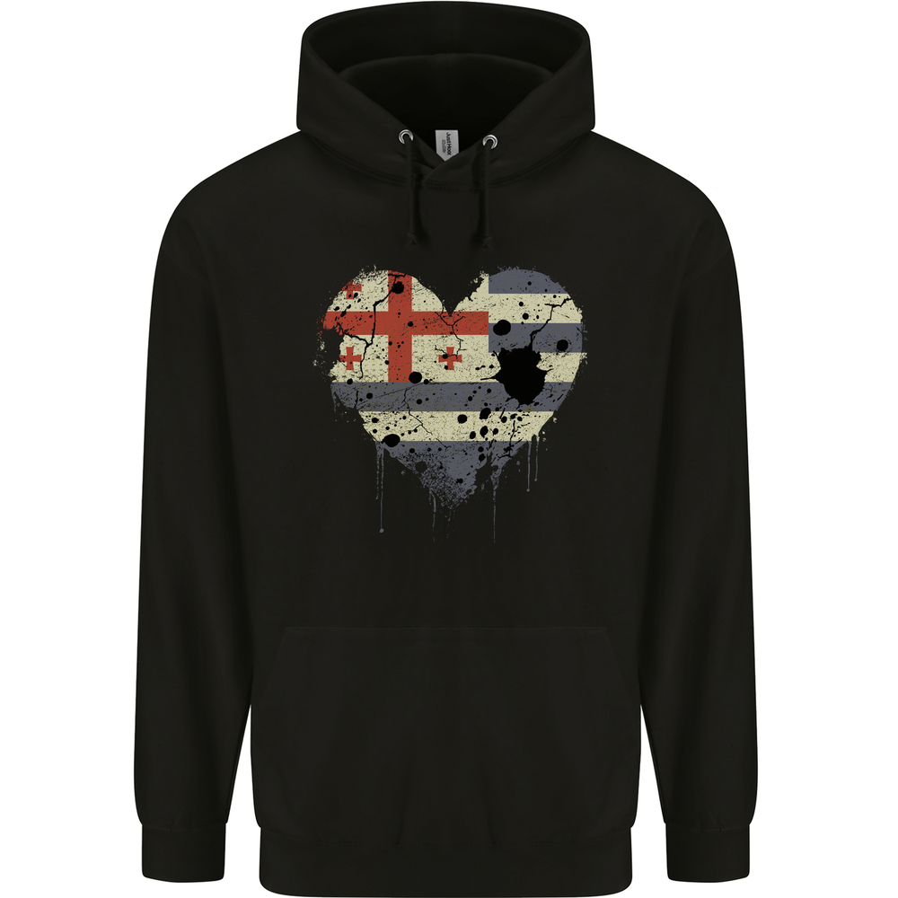 Love Flag Ajaria Football Mens 80% Cotton Hoodie