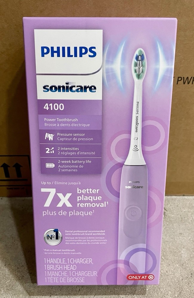 Philips Sonicare 4100 Rechargeable Electric Toothbrush with Pressure Sensor - Deep Pink (HX3681/26)