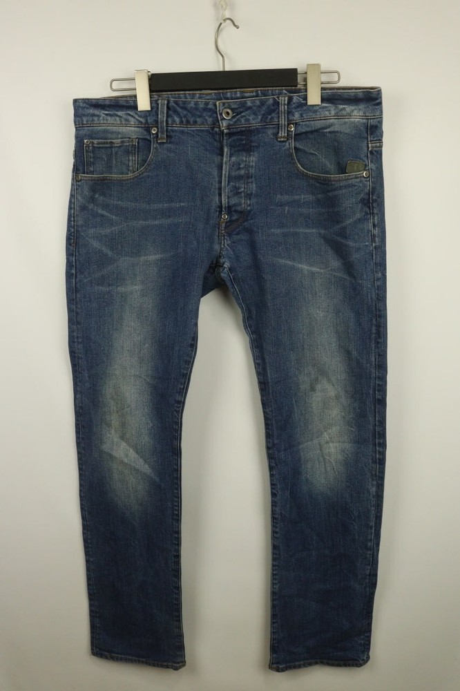 G-STAR RAW Denim Stretch 3301 STRAIGHT Jeans Size W36 L32 Button Fly
