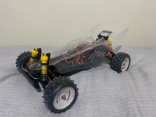 Vintage TAMIYA Manta Ray RC Car Chassis with ESC and Motor