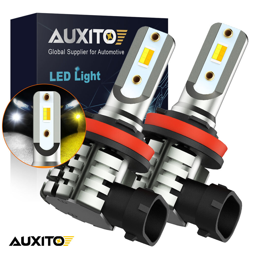 2X AUXITO H11 H9 H8 LED Fog Driving Light DRL Switchback White  Yellow 4000LM