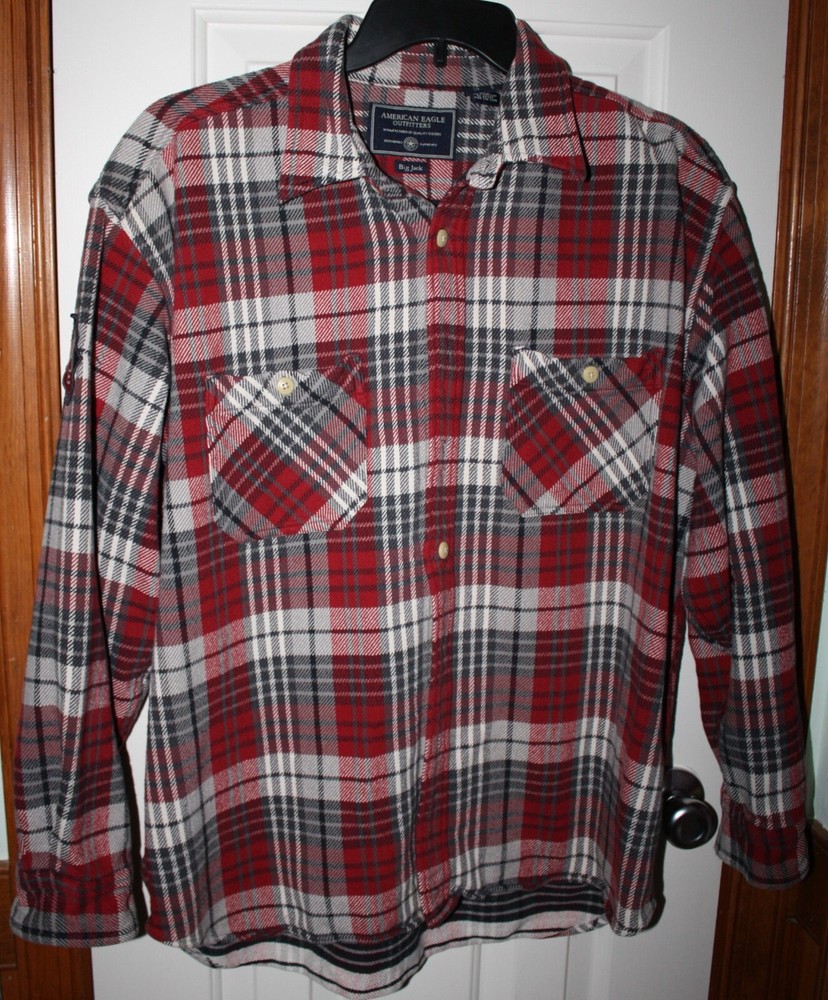 Vintage American Eagle Outfitters Big Jack Flannel Shirt Plaid Men's Large