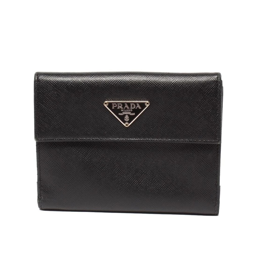 Prada Bifold Unisex Wallet with Storage Stains and Slight Damage e2