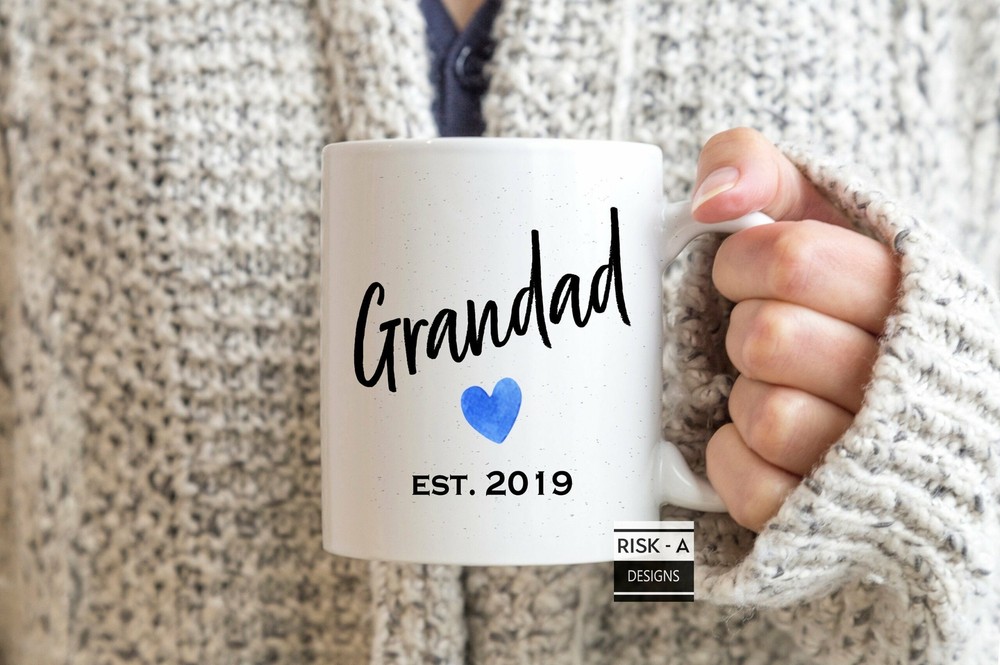 Grandad Mug Grandad Est 2019 Grandad Gift Fathers Day Gift Grandad To Be Gift