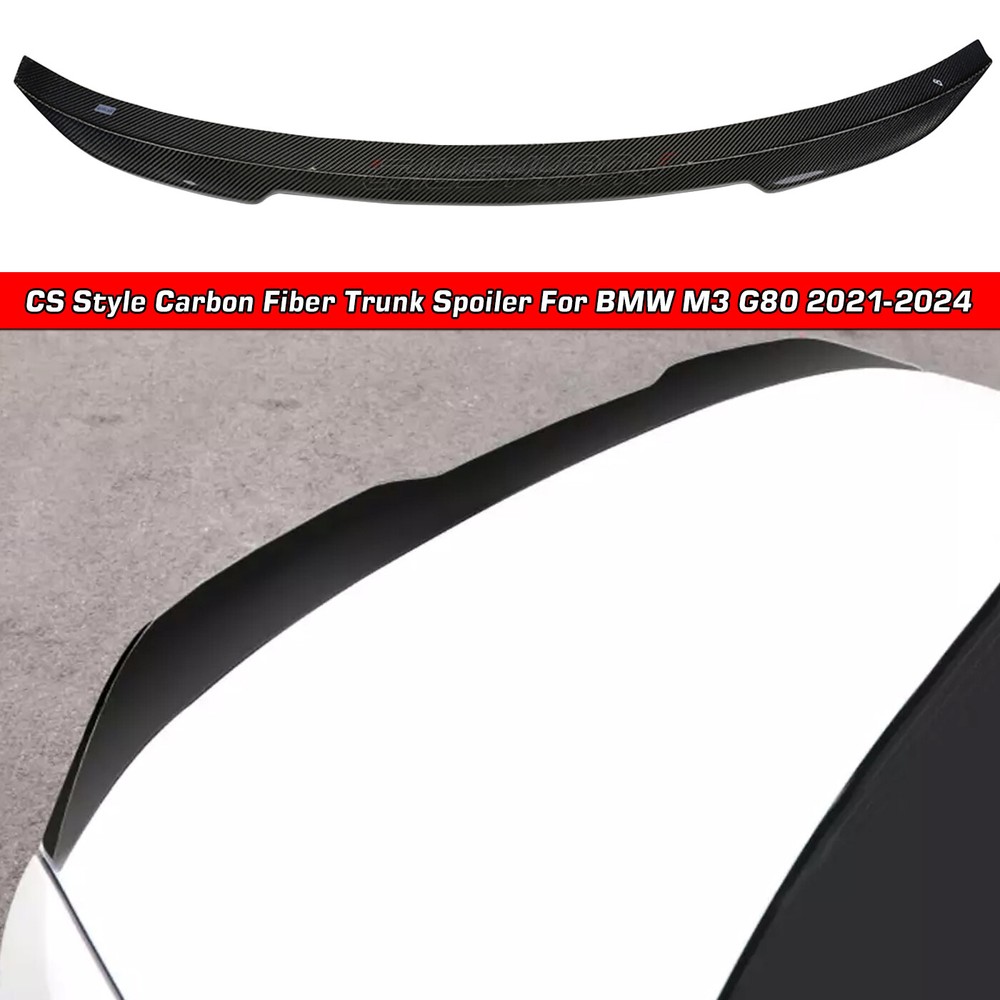 BMW G20 3 Series 330i G80 M3 CS Style Carbon Fiber Trunk Spoiler 2021-2024