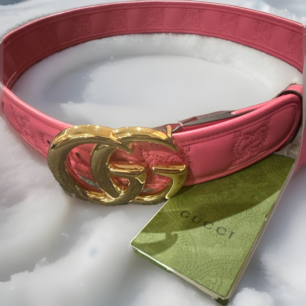 Gucci Calfskin Pink Belt - NEW