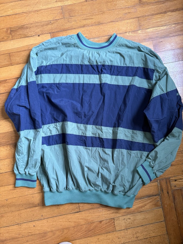 Vintage Catalina Men's Colorblock Pullover Windbreaker Jacket XL Green/Blue