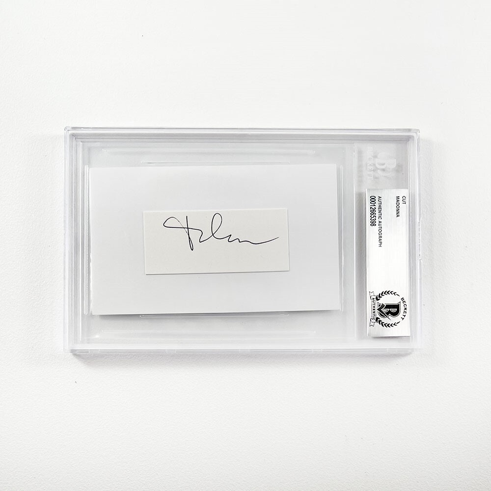 Madonna Autographed Signed Card Certified Authentic Beckett BGS BAS COA