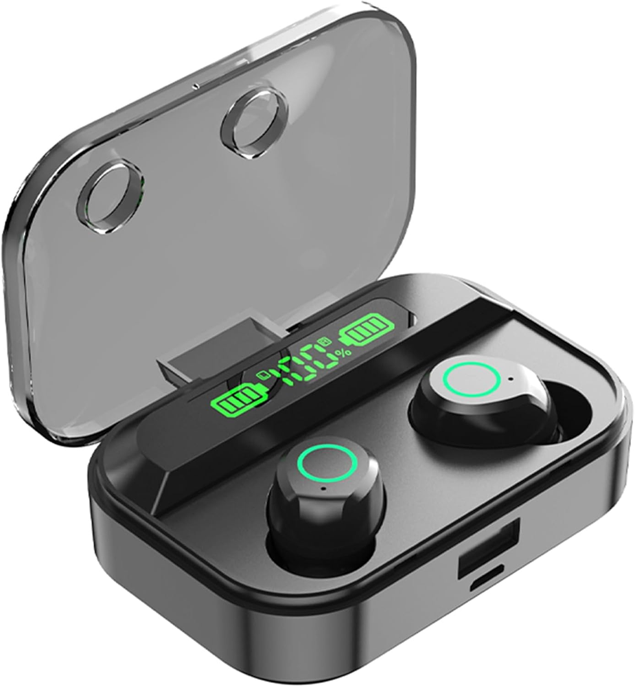 Wireless Earbuds with LED Display Dual Mic Wireless Charging Case