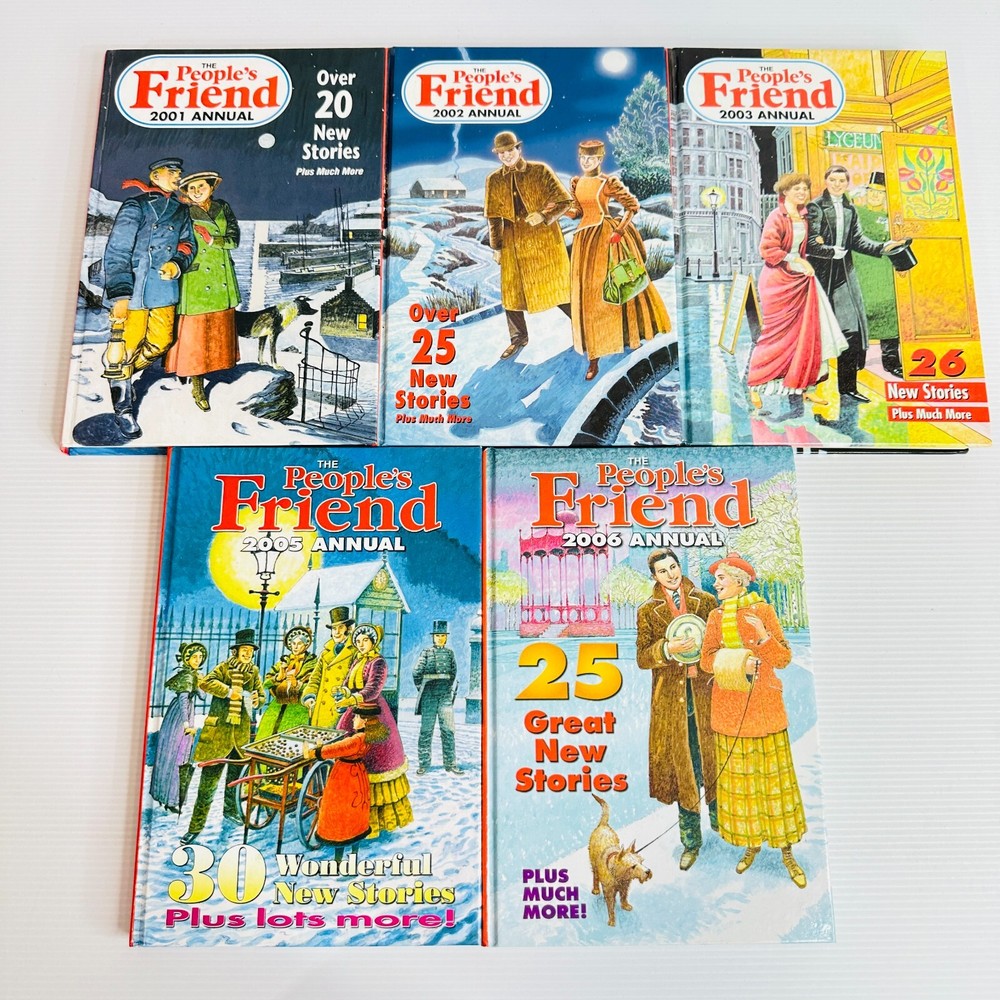 5 x The People's Friend Annual Bulk Lot Hardcover Book Bundle Fiction