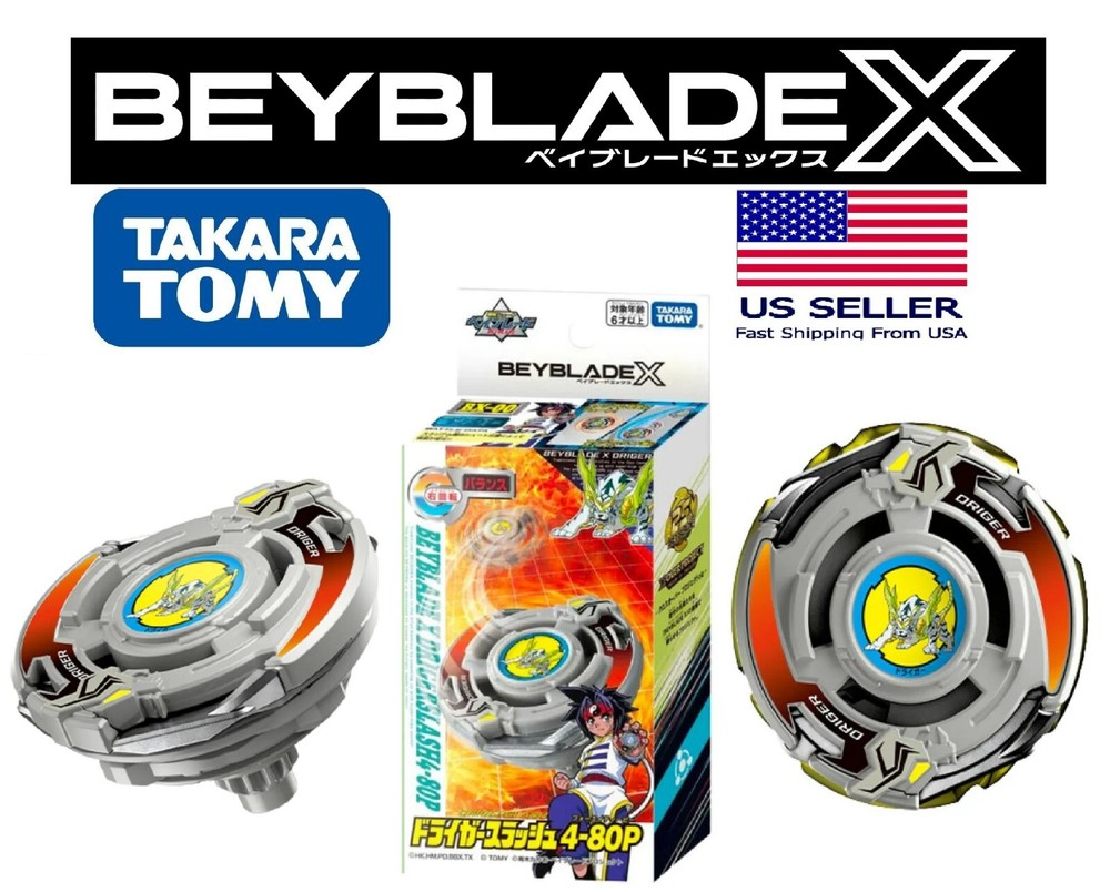 TAKARA TOMY BEYBLADE X BX-00 BXG-04 BOOSTER DRIGER SLASH 4-80P US Seller Fast Shipping