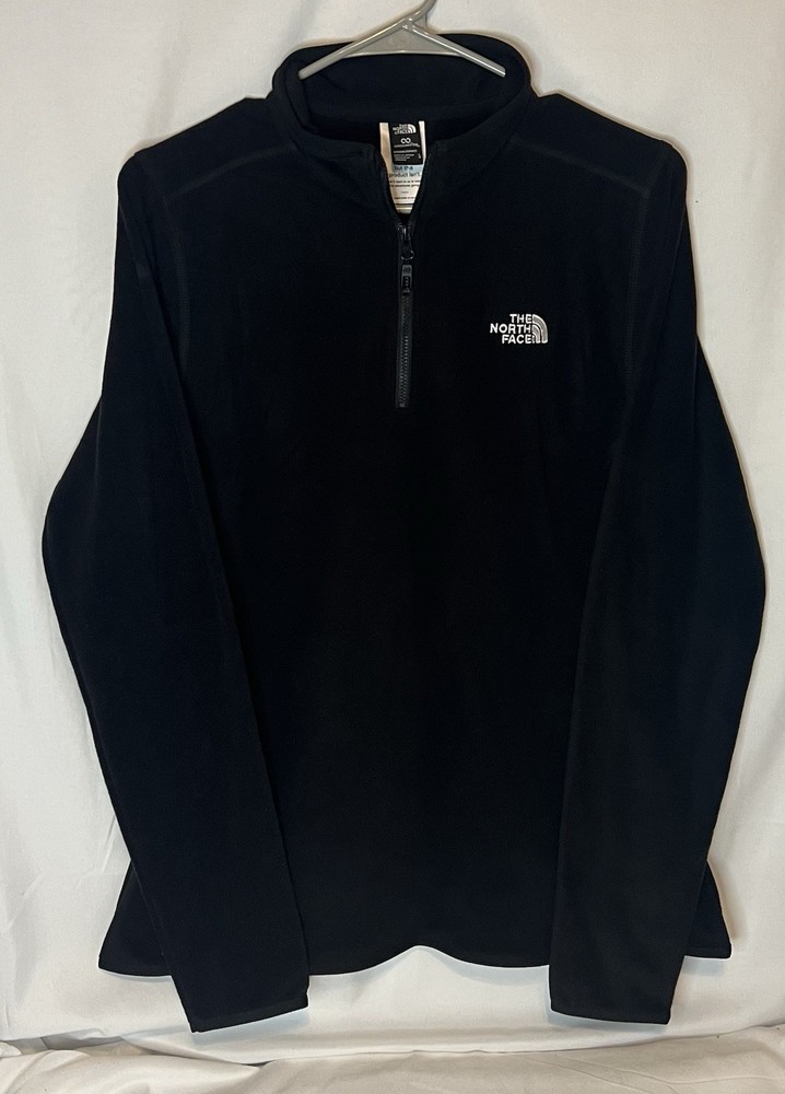 The North Face Sweater Womens Quarter Zip Size Large black Fleece Polyester