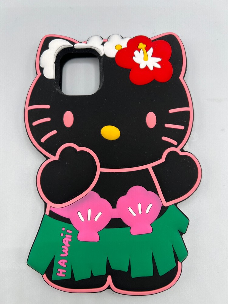Hello Kitty Black 3D Silicone Soft Phone Case For IPhone 11