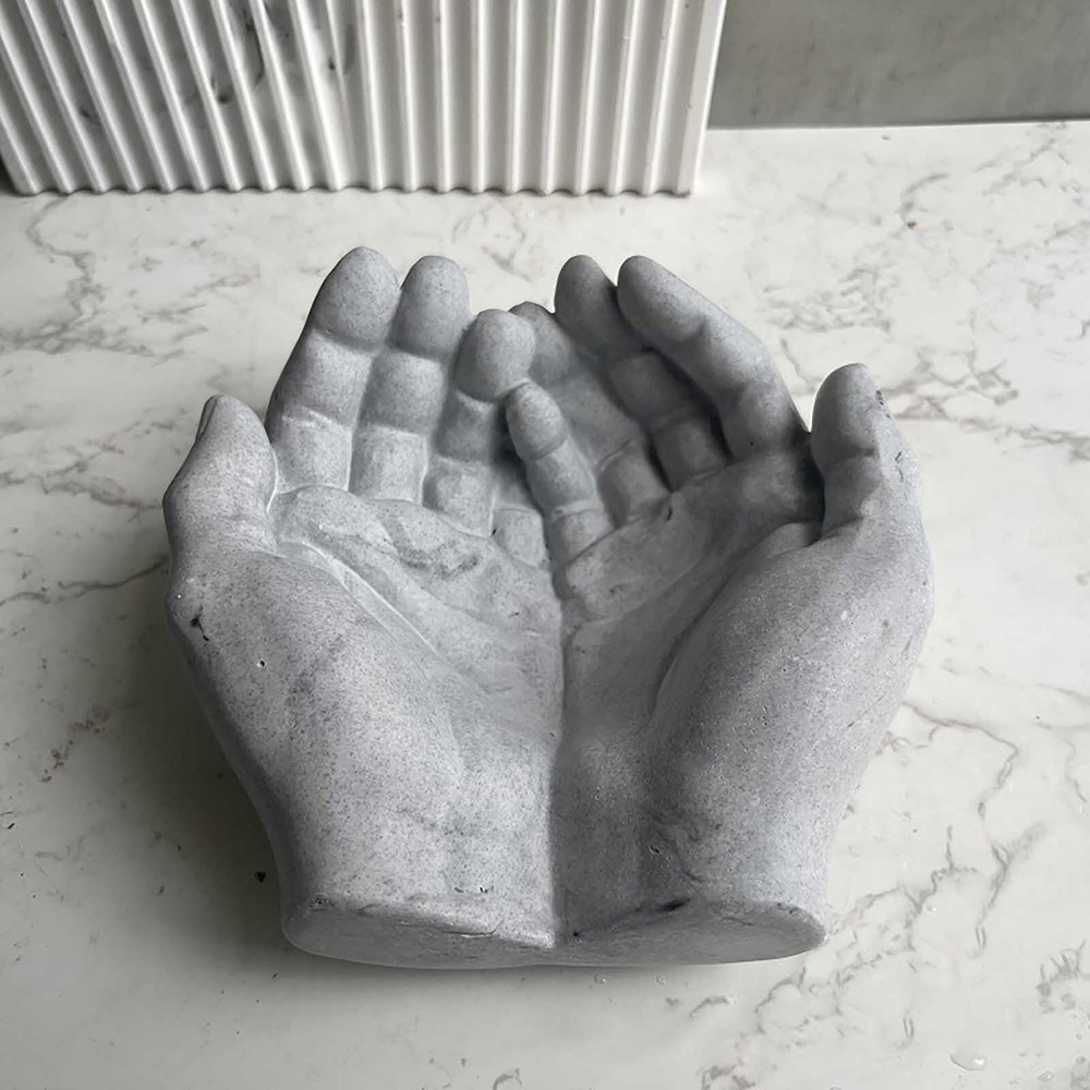 Double Hands Silicone Molds for DIY Epoxy Jewelry Storage & Planters-image