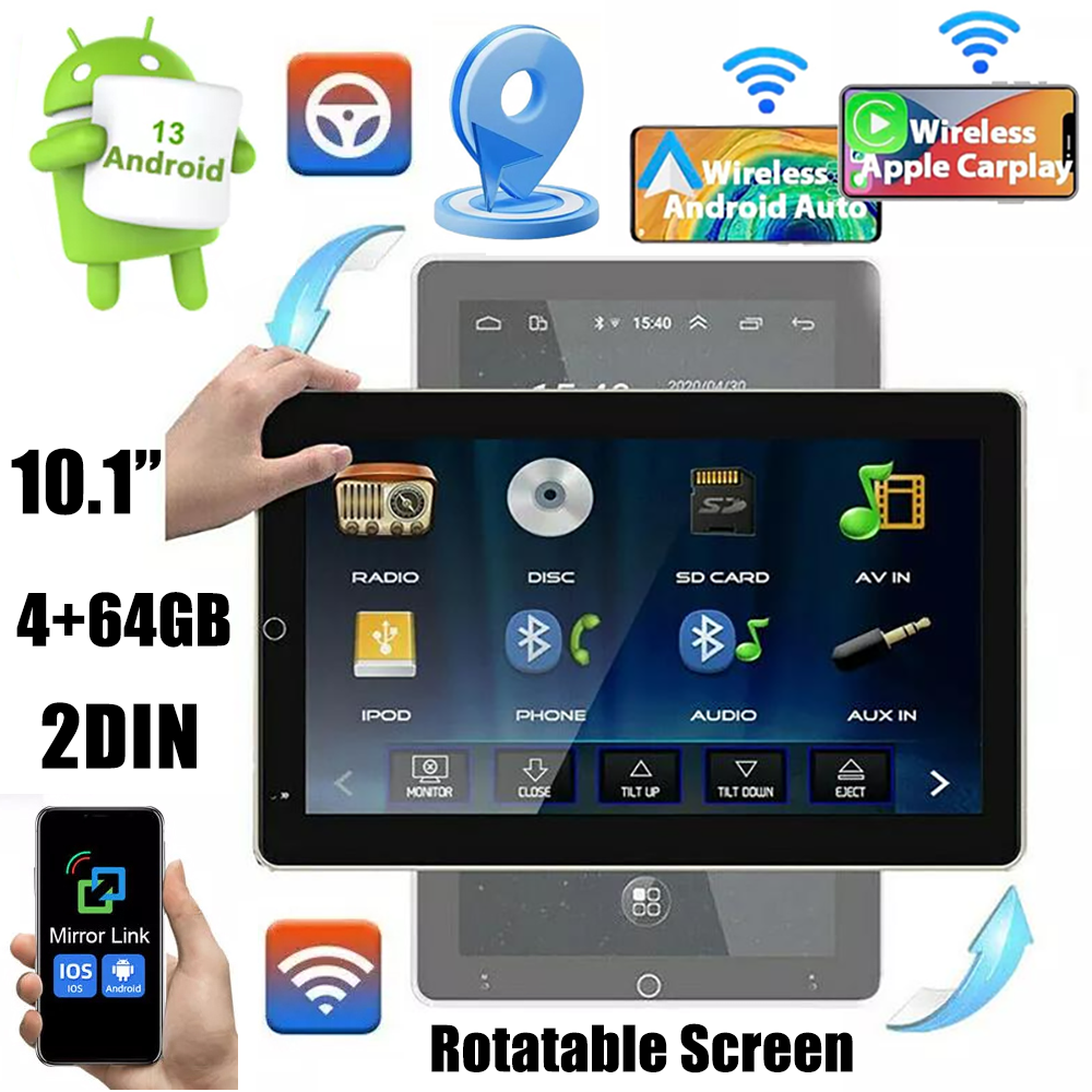 2 DIN Android Car Stereo with 10.1