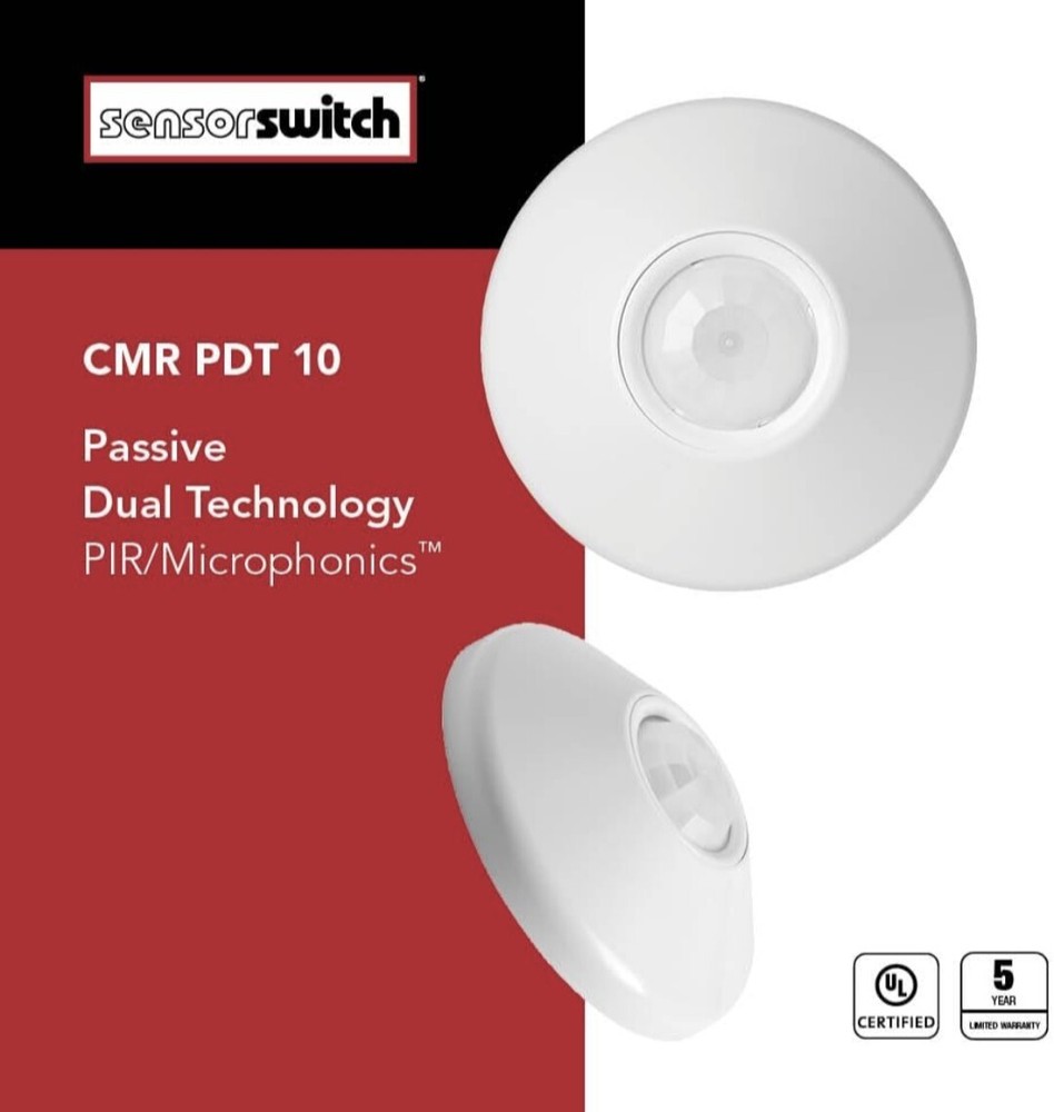 Sensor Switch CMR PDT 10 Extended Range, Dual Technology Ceiling Mount Large