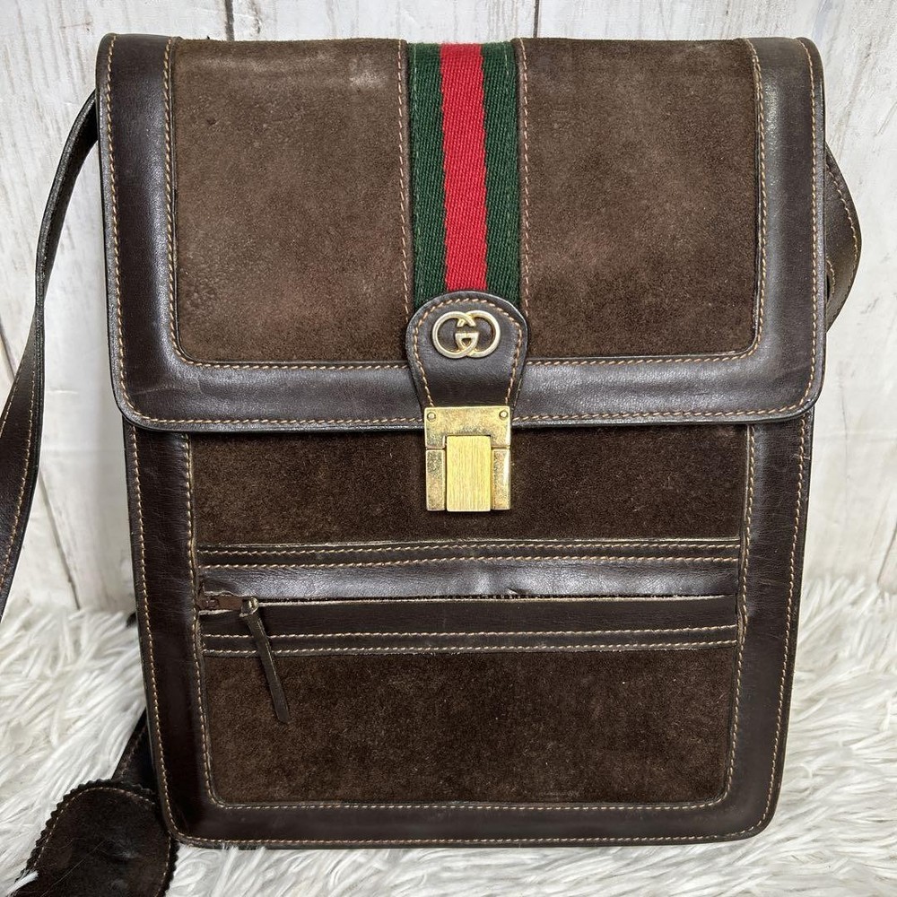 Vintage GUCCI Shelley Line Leather Shoulder Bag