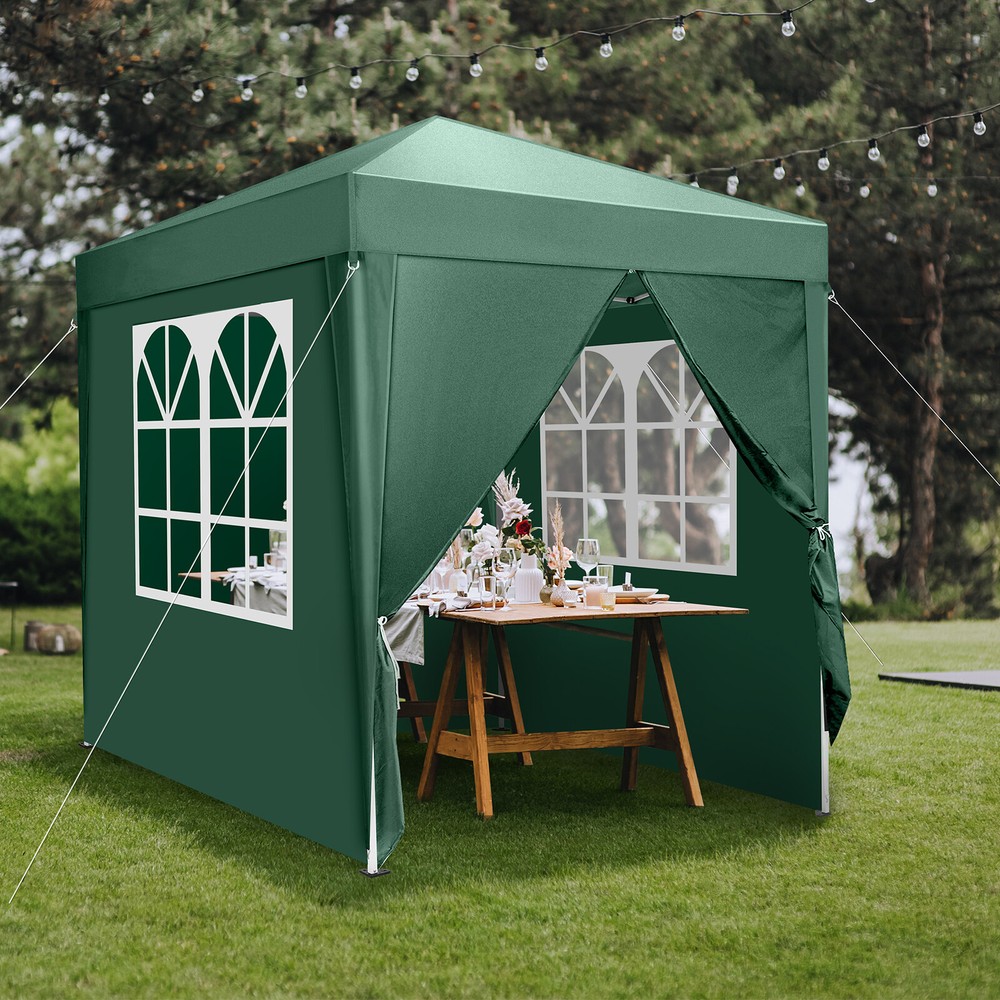 Two Door Two Window Waterproof Folding Tent Green 2x2m Outdoor Camping Gear