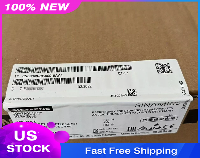 6SL3040-0PA00-0AA1 1PCS NEW SIEMENS S120 INVERTER 6SL3040-0PA00-0AA1