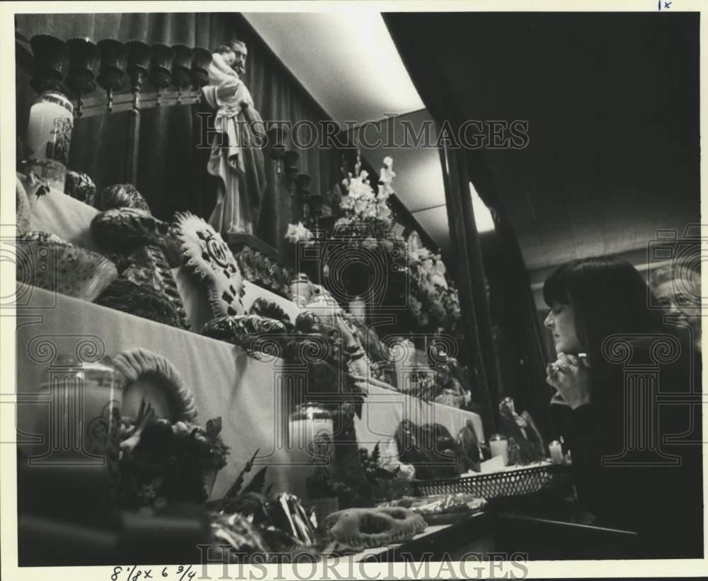 1993 Press Photo St. Joseph's Altar at St. Joseph Guild, New Orleans, Louisiana