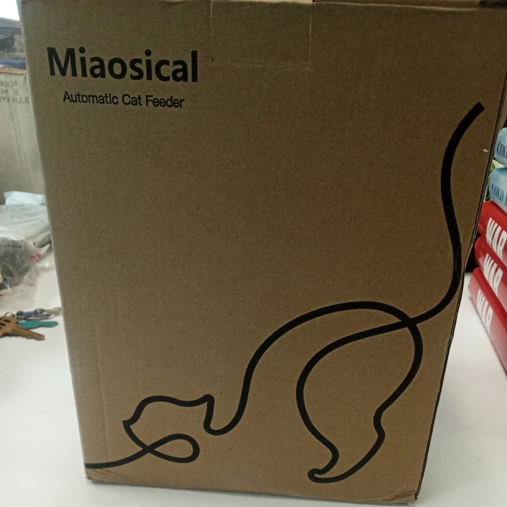 Miaosical Dual Automatic Cat Feeder 2 Cats6 Meals/Day12 Portions/Meal4.2L Power
