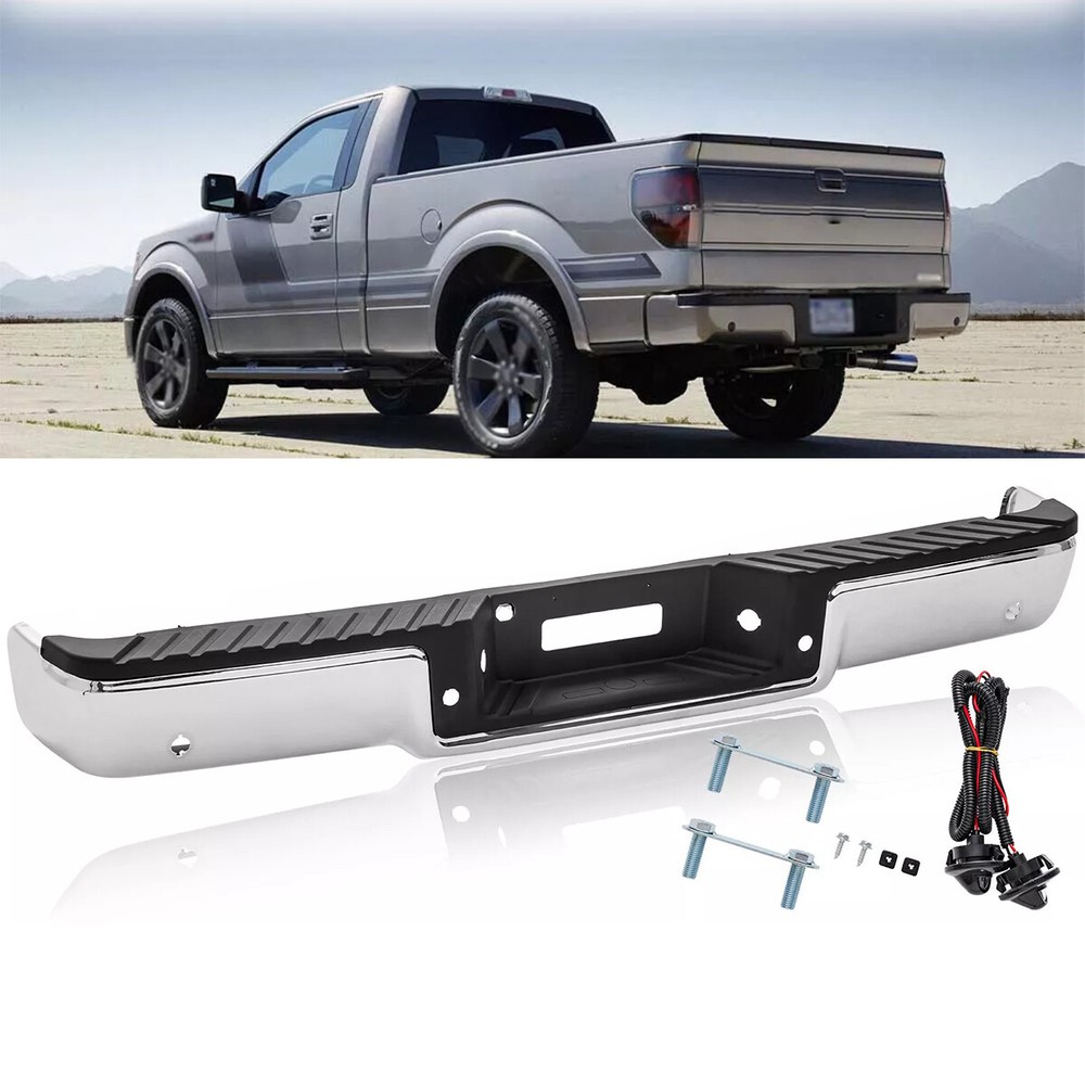 Step Bumper Assembly For 2004-2006 Ford F-150 Steel Chrome Styleside Rear Bumper