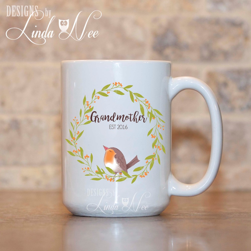 Baby Reveal Grandmother Mug Grandmother Established Mug Baby Reveal Mug
