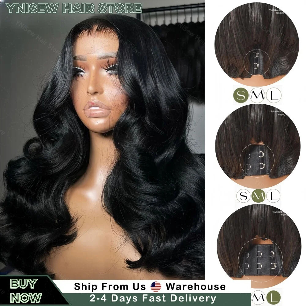 Glueless Wigs Body Wave Human Hair Brazilian 13x6 HD Transparent Lace Front Wig