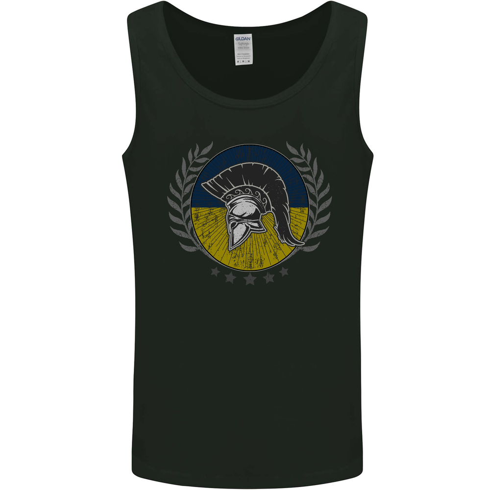 Ukraine Bodybuilding Flag Gym Training Spartan Mens Vest Tank Top