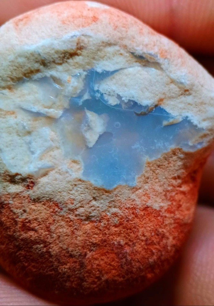 37.23ct Gamble Huge Solid Rough Black Opal Light Purple Potch Lightning Ridge