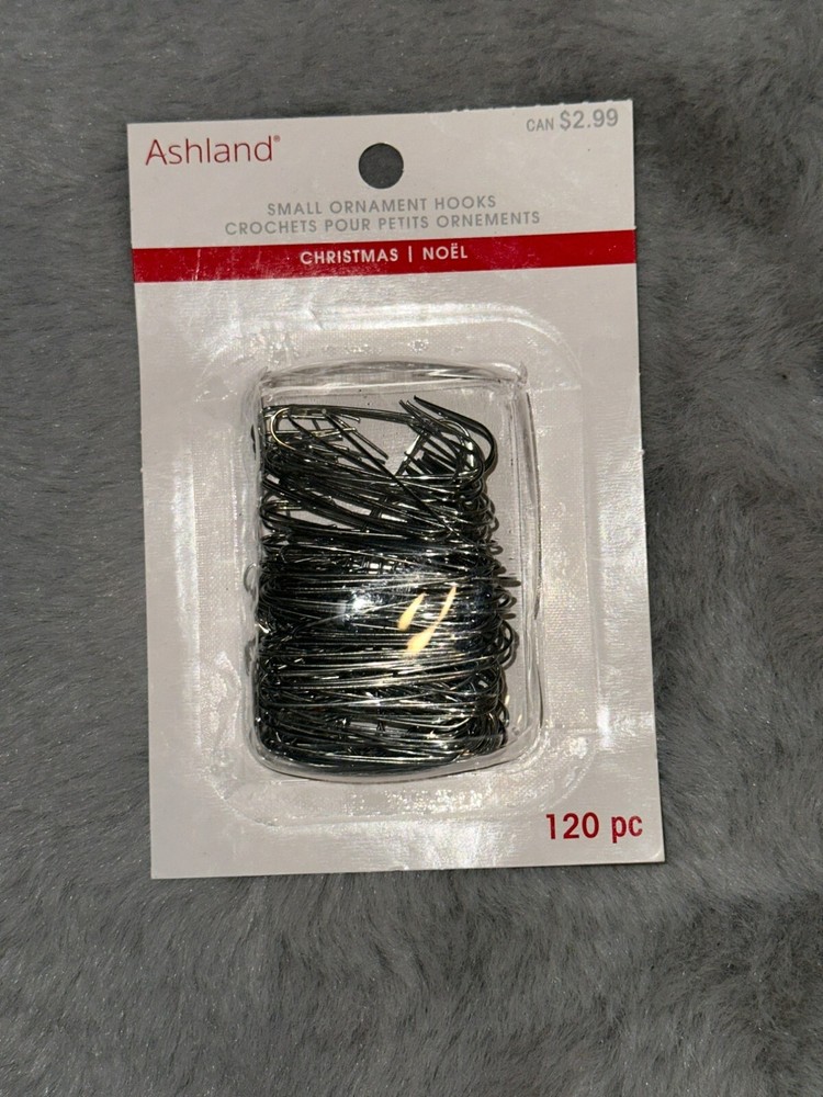 Ashland Small Silver Metal Ornament Hooks 240-Pack 2 Sets of 120 Hooks