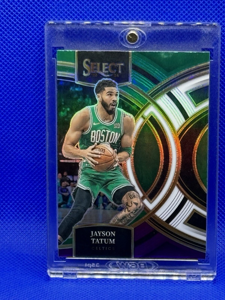 Jayson Tatum RARE PURPLE GREEN & WHITE PRIZM REFRACTOR SP Non-Auto CELTICS MVP!