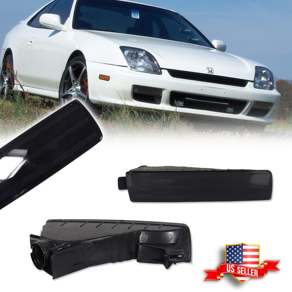 JDM Smoked Lens Front Bumper Signal Lights for 97-01 Honda Prelude