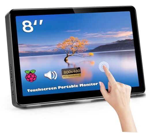 8 Inch Touchscreen Monitor Portable Screen Small Monitor Dual LCD Display