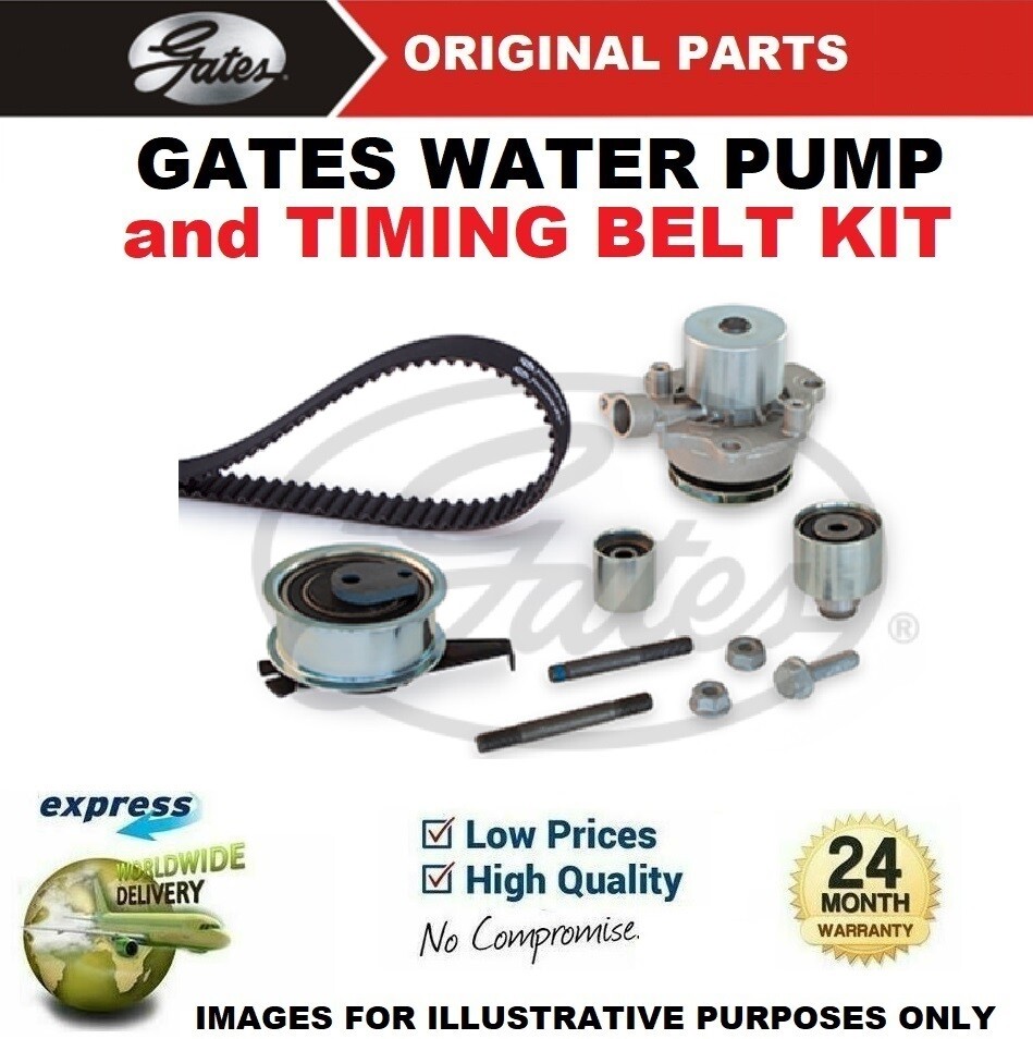 GATES WATER PUMP & TIMING BELT KIT for AUDI A1 1.6TDi 2014->