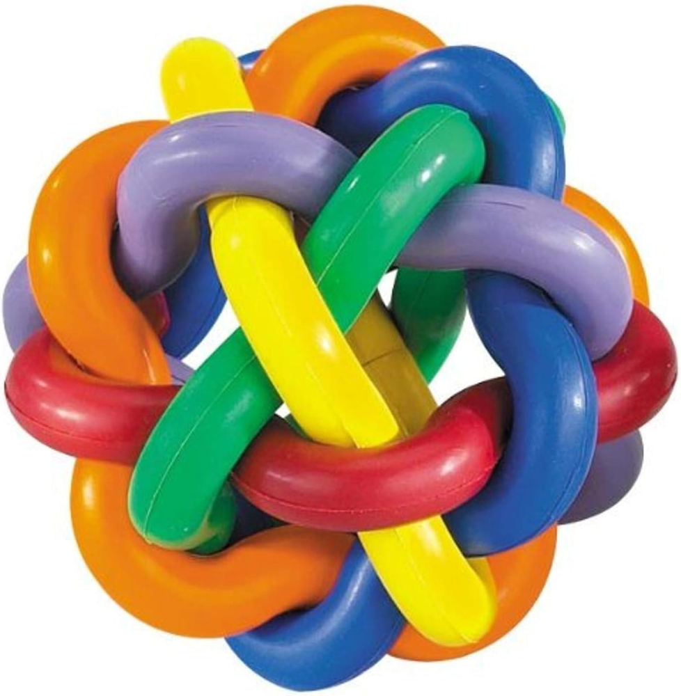 Multi Pet Nobbly Wobbly Dog Rubber Ball-Medium, for Small Breeds
