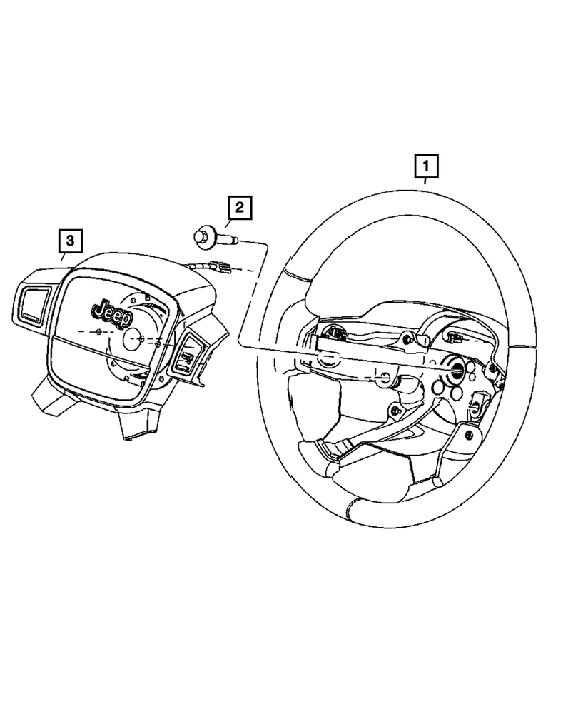 Genuine Mopar Steering Wheel 1KP771DVAA