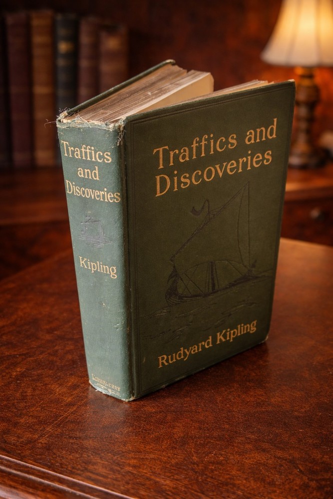 1904 Rudyard Kipling TRAFFICS AND DISCOVERIES 1st Ed Doubleday Illustrated VTG