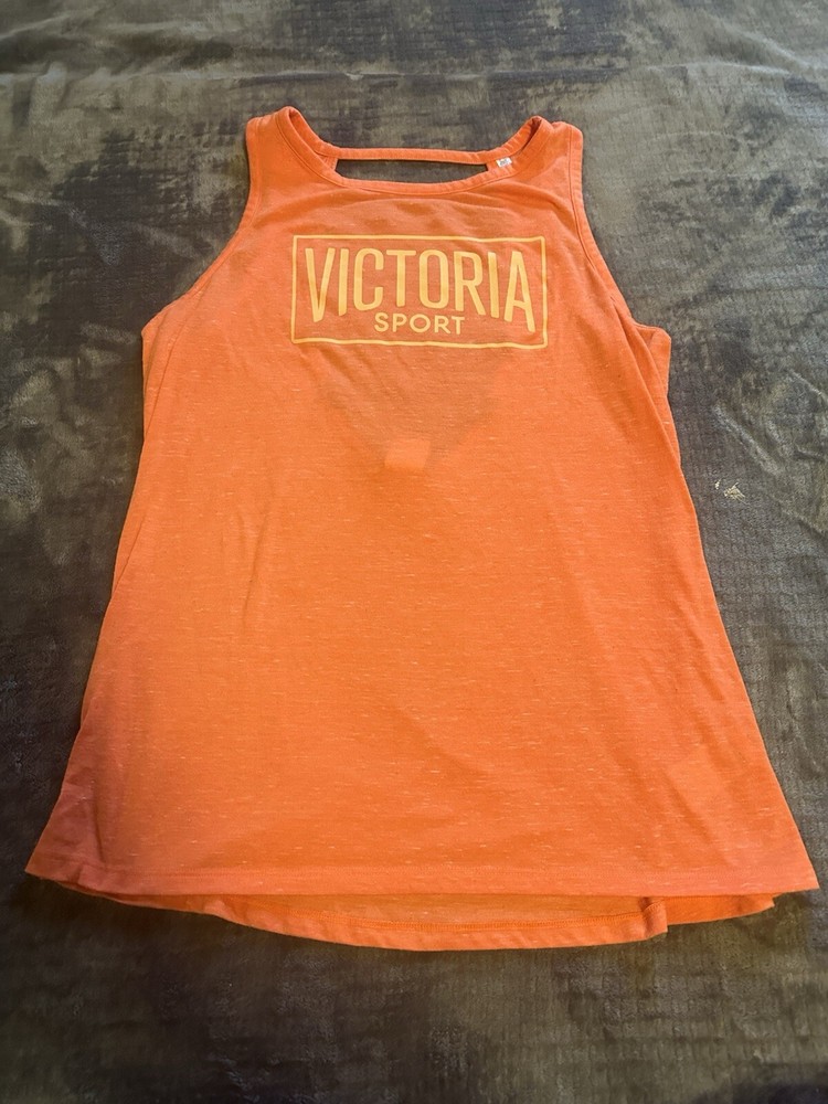 Womens size large Victoria sport athletic tank top with open striped back